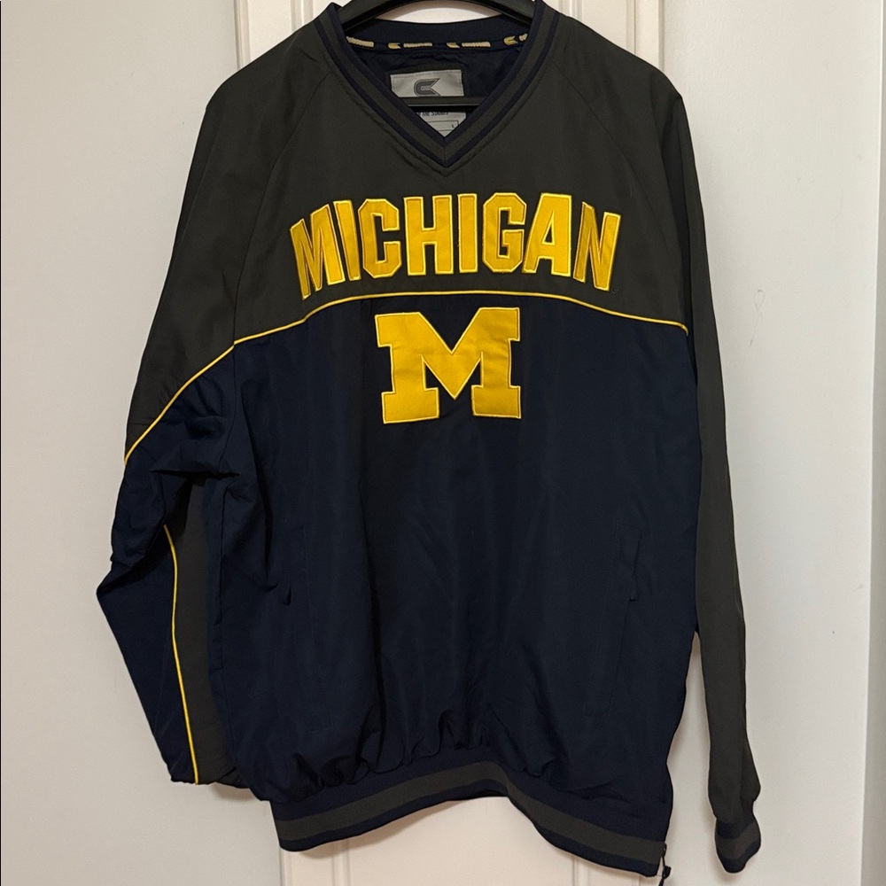 University of Michigan Pullover Jacket Windbreaker GO BLUE